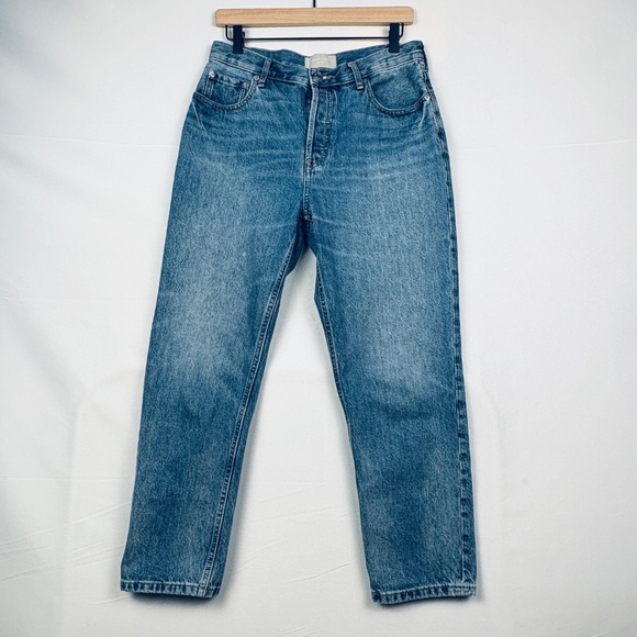 Everlane Womens 90s Curvy Cheeky Jean High Rise Crop 29 Straight Legs Button Fly - Picture 1 of 11